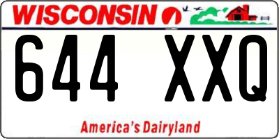 WI license plate 644XXQ