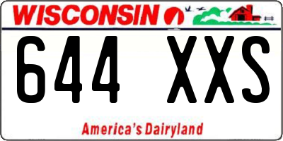 WI license plate 644XXS