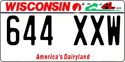 WI license plate 644XXW