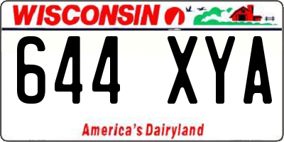 WI license plate 644XYA