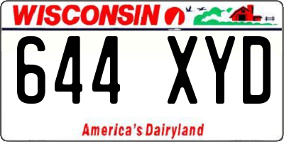 WI license plate 644XYD