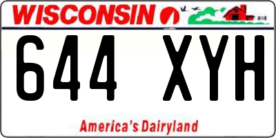 WI license plate 644XYH