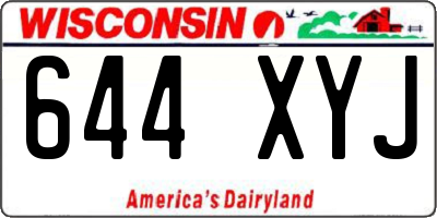 WI license plate 644XYJ