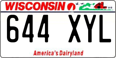 WI license plate 644XYL