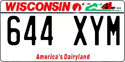 WI license plate 644XYM