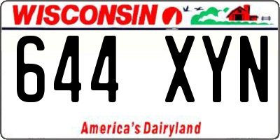WI license plate 644XYN