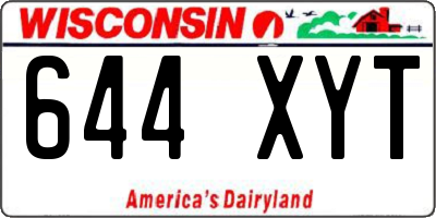 WI license plate 644XYT