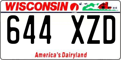 WI license plate 644XZD