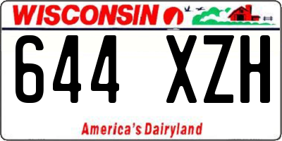 WI license plate 644XZH