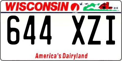 WI license plate 644XZI