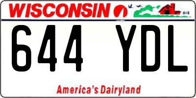 WI license plate 644YDL