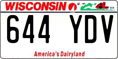 WI license plate 644YDV