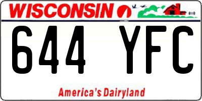 WI license plate 644YFC
