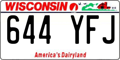 WI license plate 644YFJ