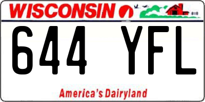 WI license plate 644YFL