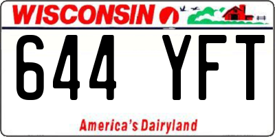 WI license plate 644YFT