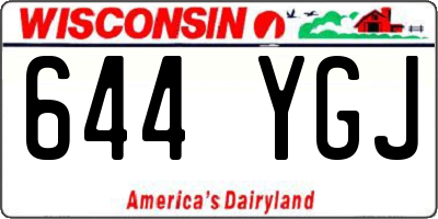 WI license plate 644YGJ