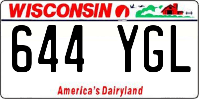 WI license plate 644YGL