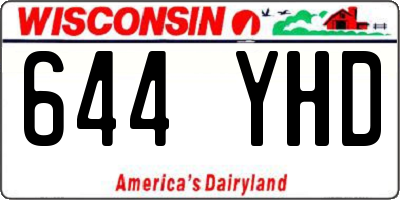 WI license plate 644YHD