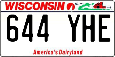 WI license plate 644YHE