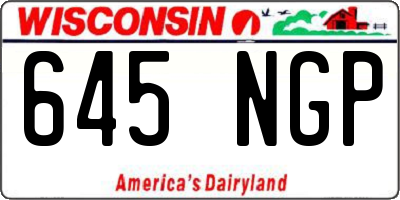 WI license plate 645NGP