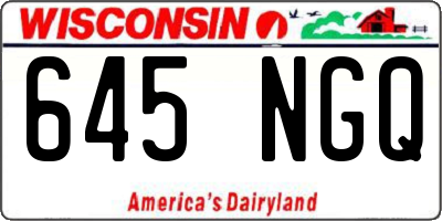 WI license plate 645NGQ