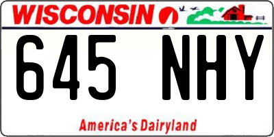 WI license plate 645NHY