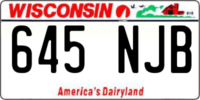 WI license plate 645NJB