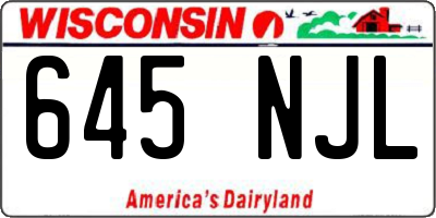 WI license plate 645NJL