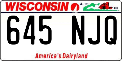WI license plate 645NJQ