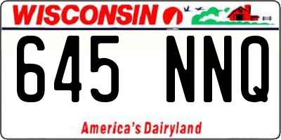 WI license plate 645NNQ