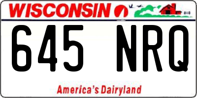 WI license plate 645NRQ