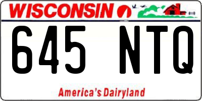 WI license plate 645NTQ
