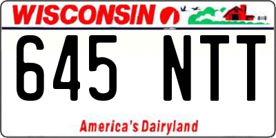 WI license plate 645NTT