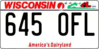 WI license plate 645OFL