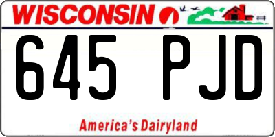 WI license plate 645PJD