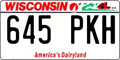 WI license plate 645PKH