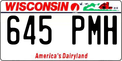 WI license plate 645PMH