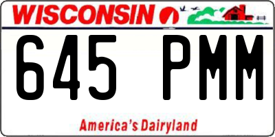WI license plate 645PMM