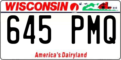WI license plate 645PMQ