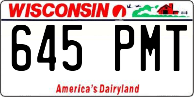 WI license plate 645PMT