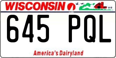 WI license plate 645PQL