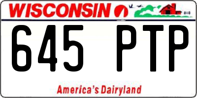 WI license plate 645PTP