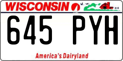 WI license plate 645PYH
