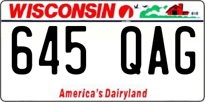 WI license plate 645QAG