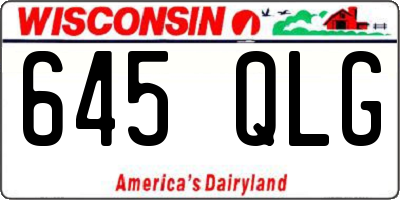 WI license plate 645QLG