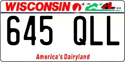 WI license plate 645QLL