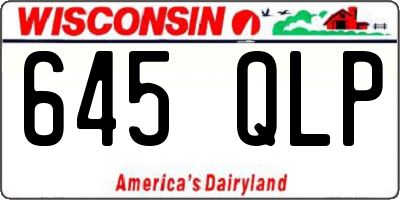WI license plate 645QLP