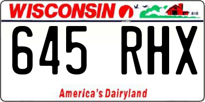 WI license plate 645RHX