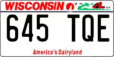 WI license plate 645TQE